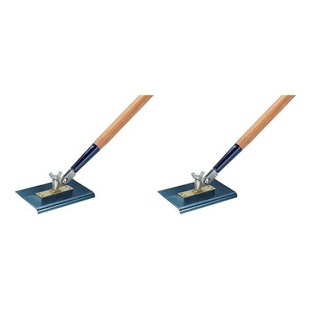 Kraft Tool Co. CC395A-01 9 in. x 6 in. All-Angle Blue Steel Walking Edger with 1/2 in. Radius, 2PK CC395A-01-2